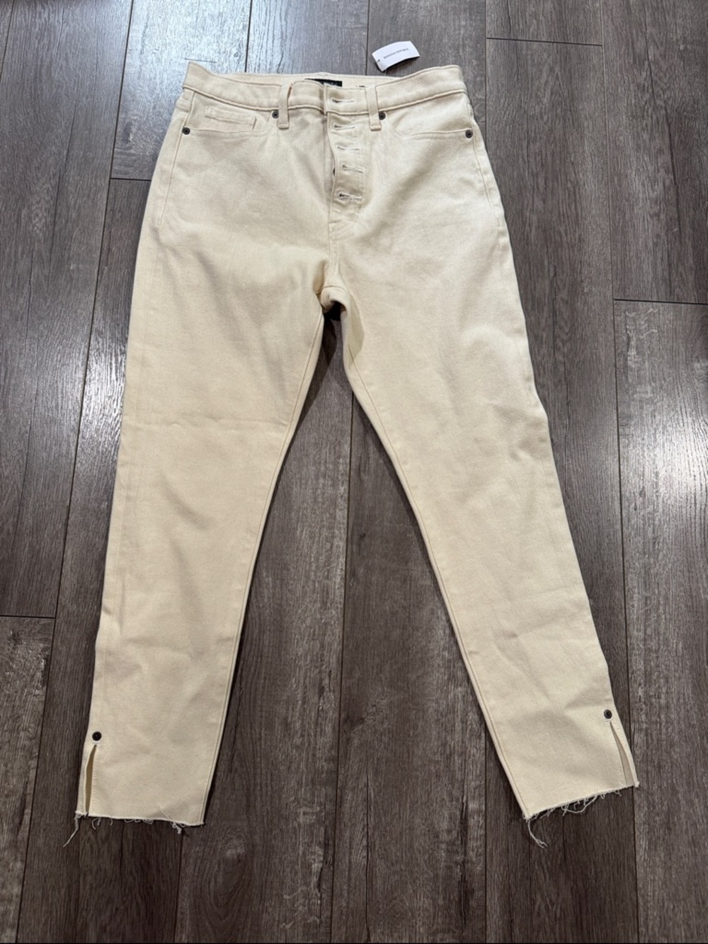 NWT banana republic cream high rise skinny 29